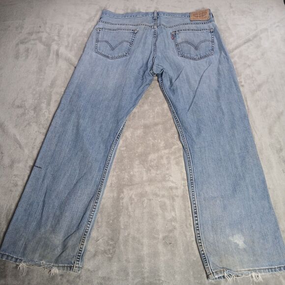 Vintage Levis Mens 36x28 (Tag 34x30) Blue 569 Loose Straight Denim Jeans Grunge - Picture 4 of 13